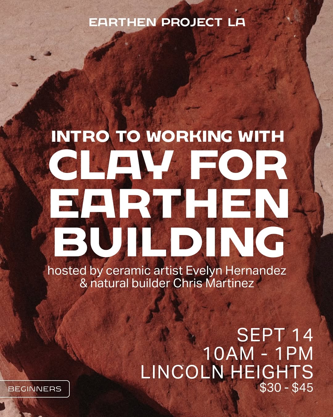 Intro to Working with Clay for Natural Building - Los Angeles