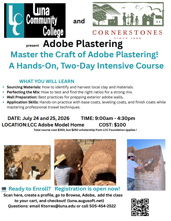 Adobe Plastering Intensive — Luna CC & Cornerstones